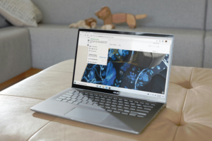 Dizüstü bilgisayar ekranında güvenli online platform arayüzü